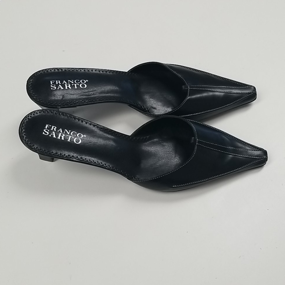 Franco Sarto Leather Pointed Toe Mule